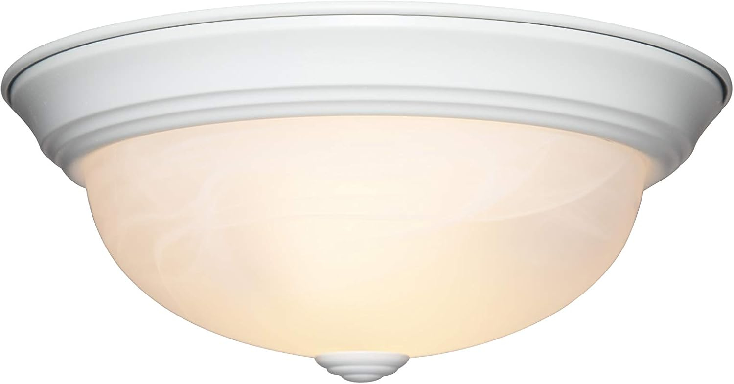 Designers Fountain 11 inch 2-Light White Flush Mount Ceiling Light, 1257S-WH-AL