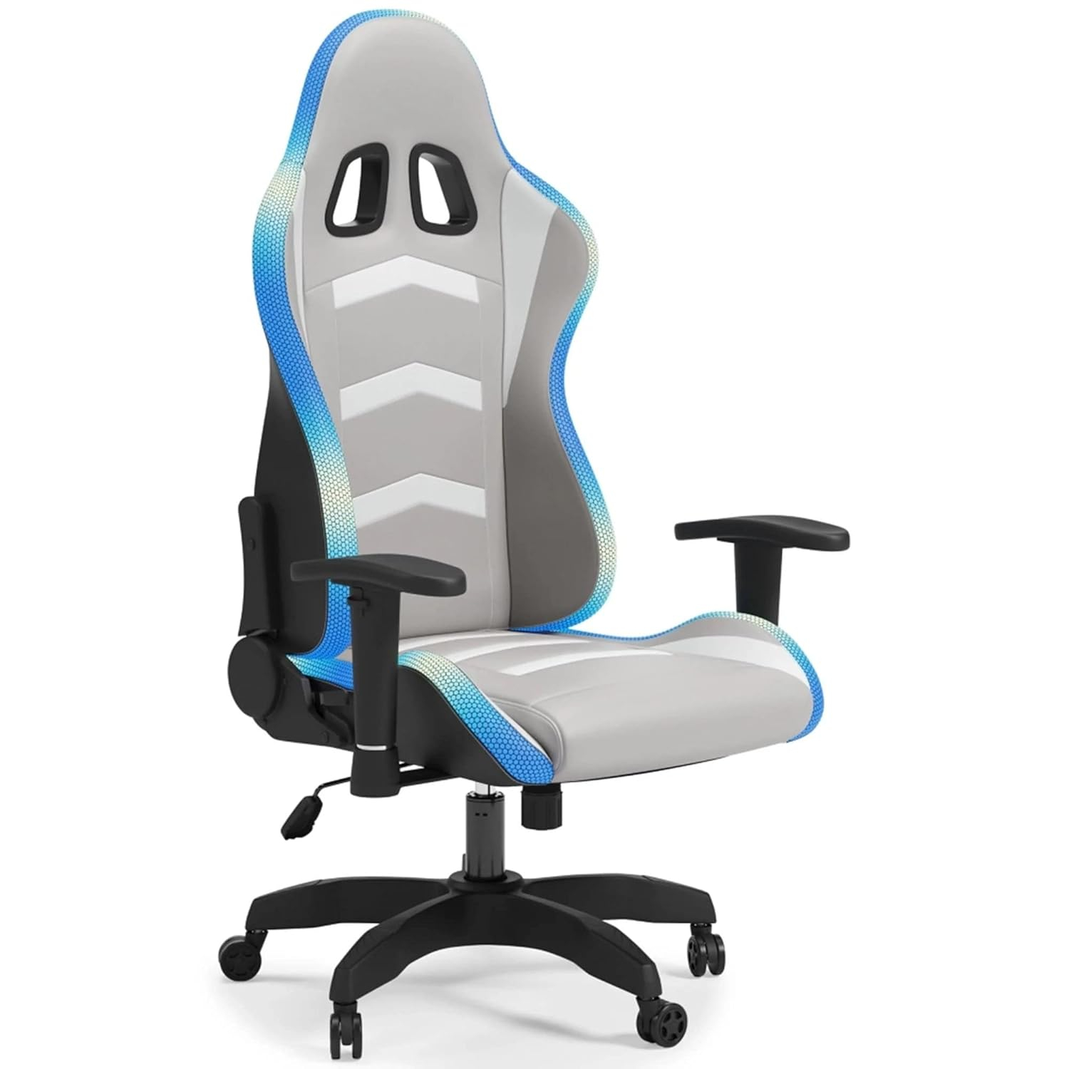 Signature Design by Ashley Contemporary Lynxtyn Home Office Desk Chair White/Gray