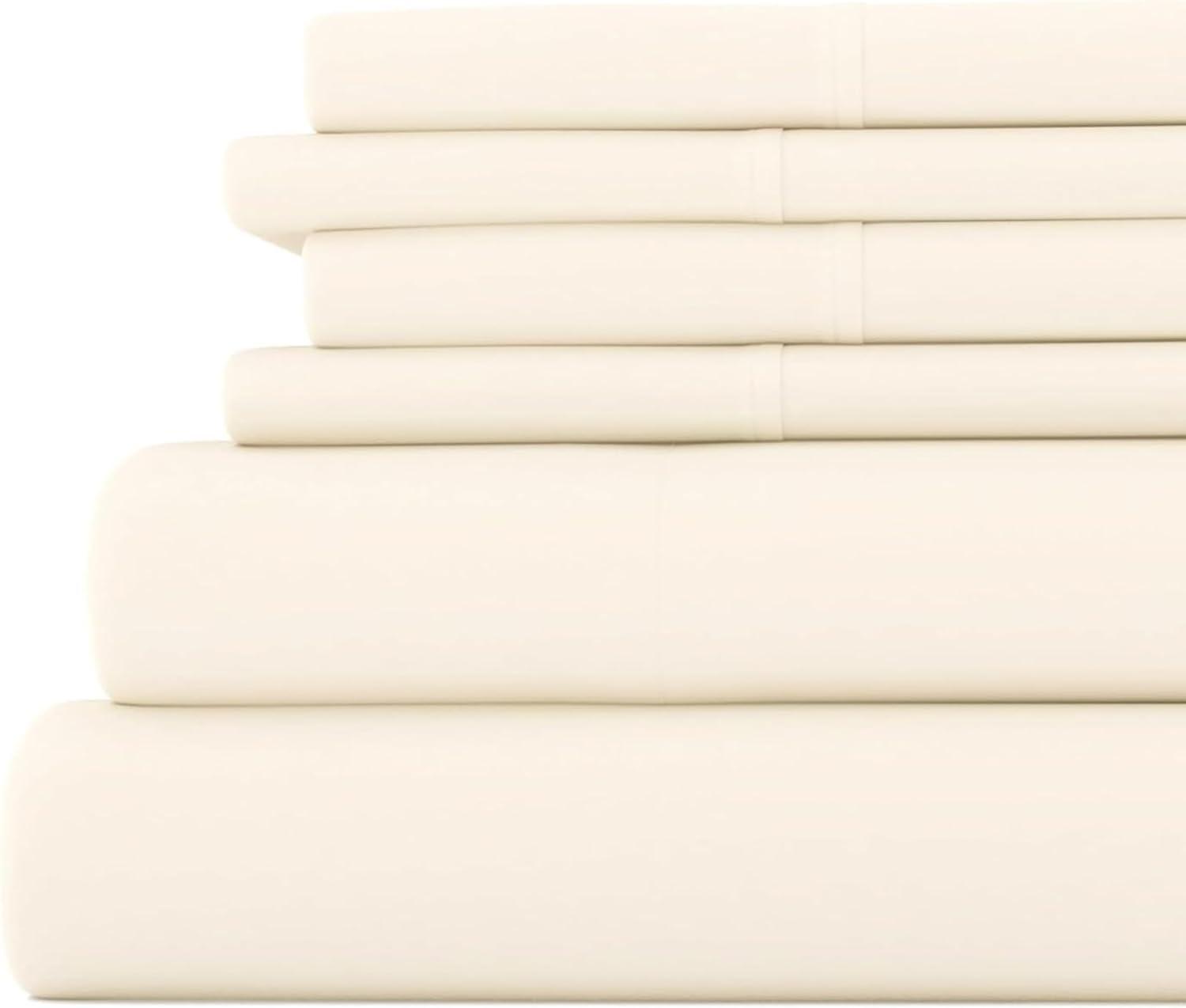Ivory Twin Deep Pocket Microfiber Bed Sheet Set