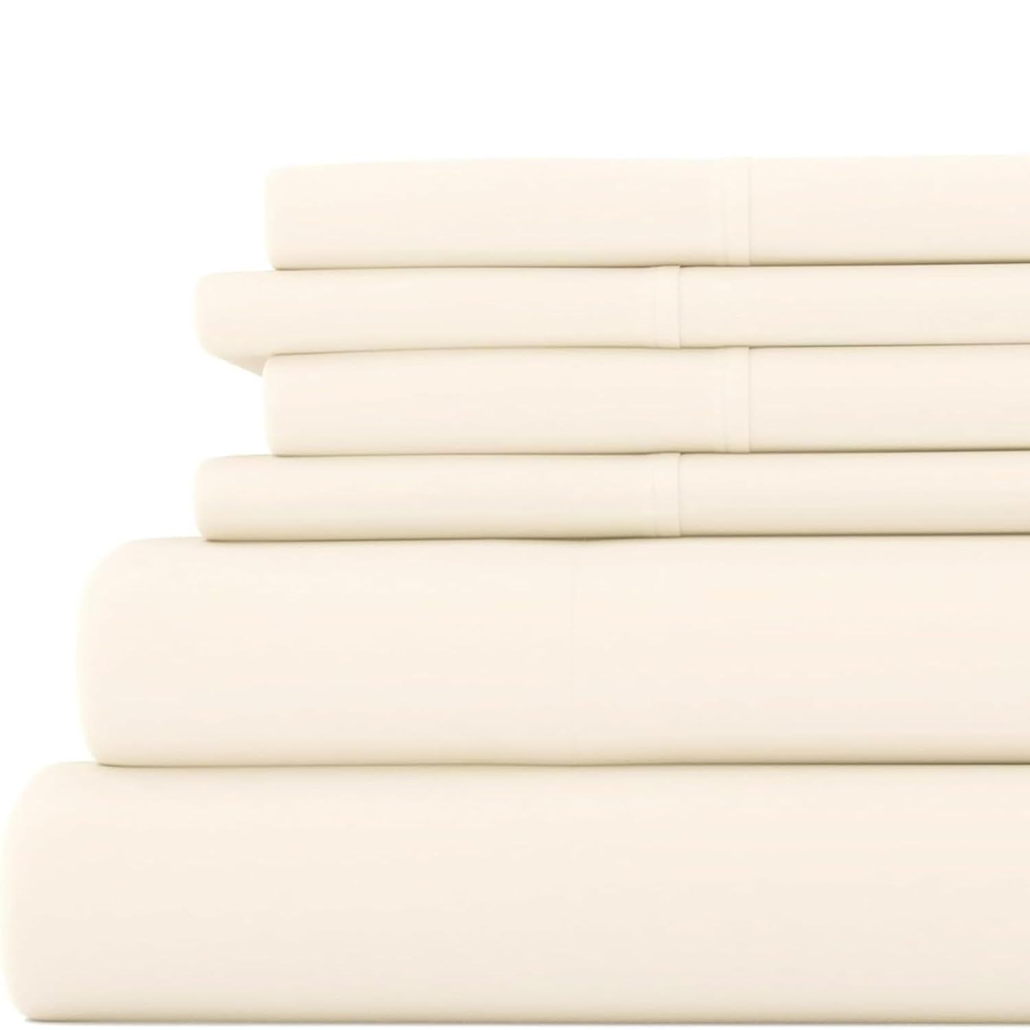 Linen Market Twin Sheet Set 4 Piece - Ultra Comfortable & Breathable Cooling Twin Bed Sheets - Deep Pocket & Wrinkle-Free Sheets Fits 16" Mattress - Extra Soft & Oeko-TEX Certified - Ivory