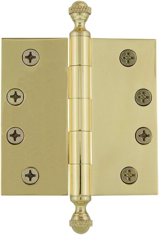 4" Acorn Tip Heavy Duty Hinge with Square Corners