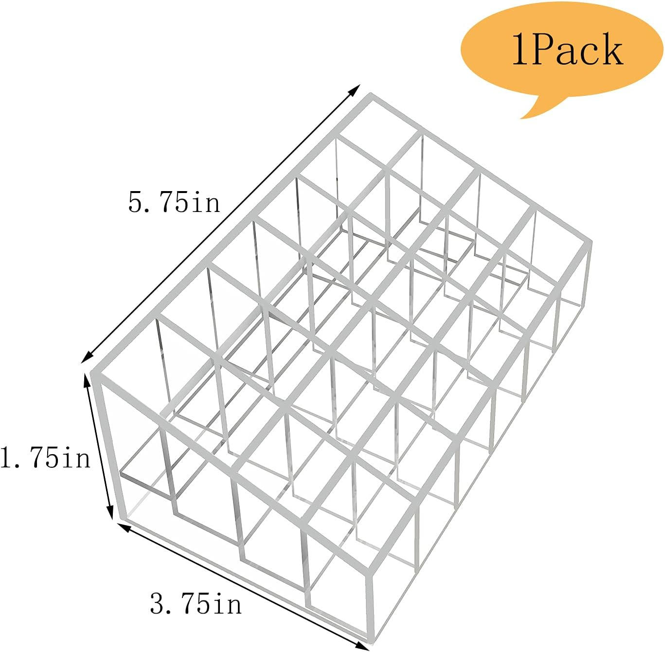 XINGLIAN 24 Slot Clear Lipstick Holder - Lipstick Organizer for Bottles