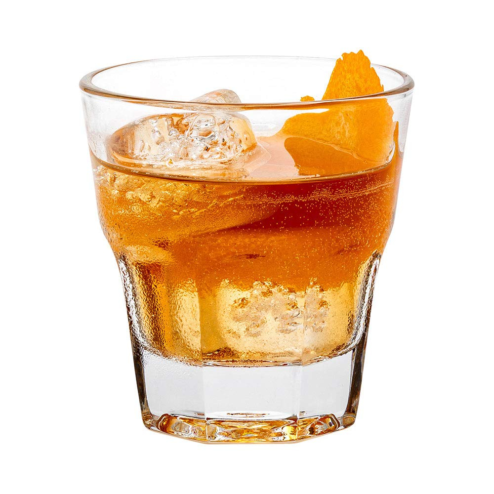 Deng rui Otto 5 Ounce Whiskey Glasses Set of 12 Paneled Rocks Glasses - Heavy Base Dishwasher-Safe Clear Glass Glasses Chip-Resistant For Cocktails Or Liquors