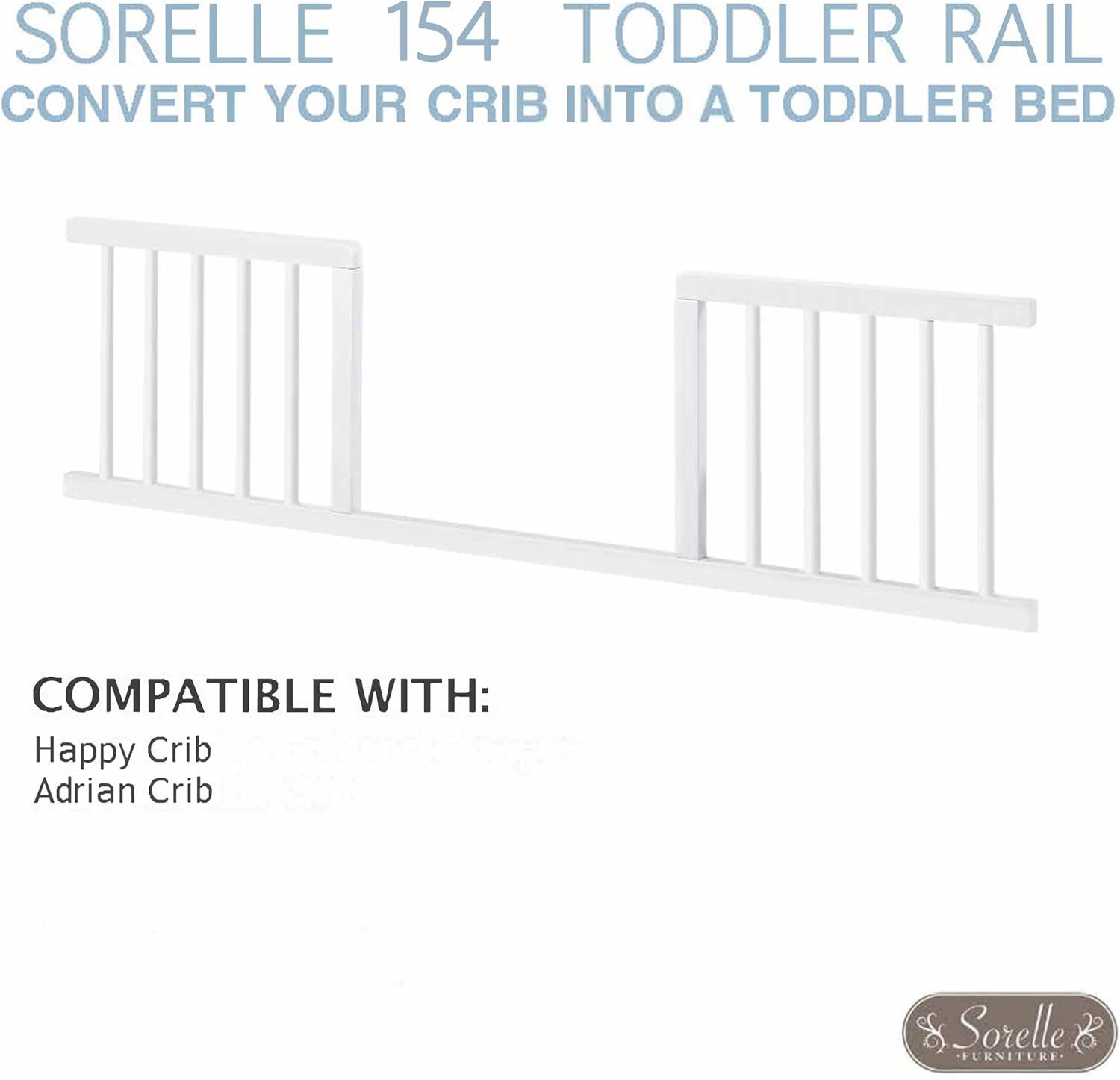 Gray Wooden Toddler Bed Rail Guard