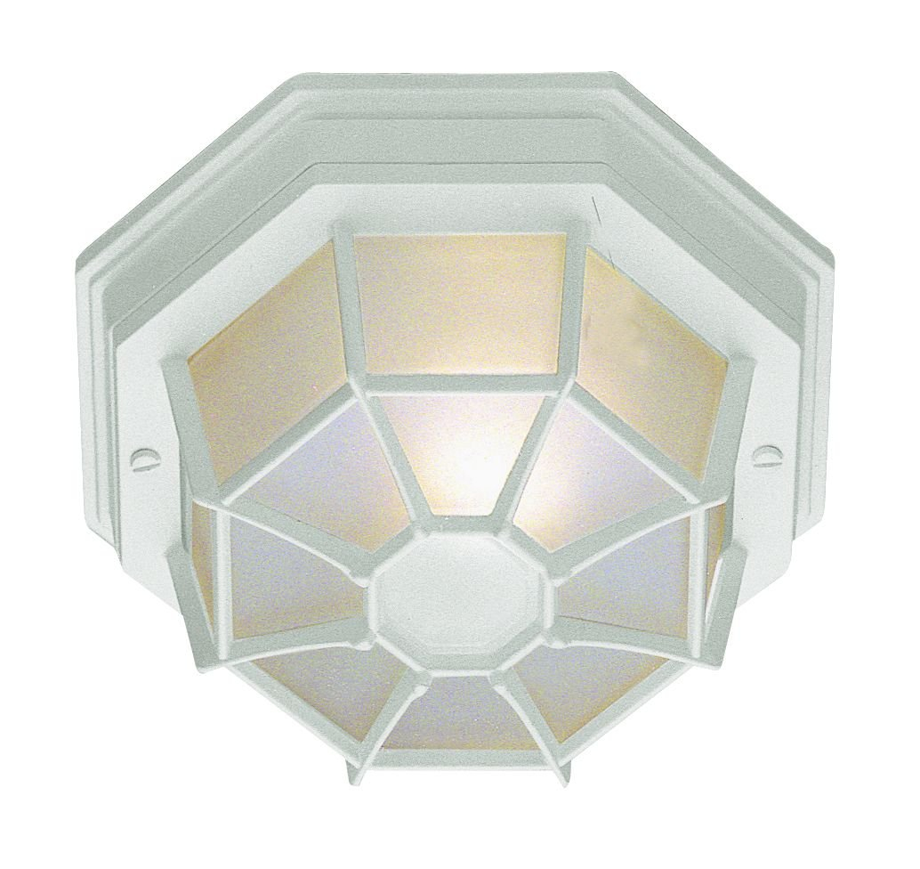 Contemporary White Glass 11" Flush-Mount Ceiling Light