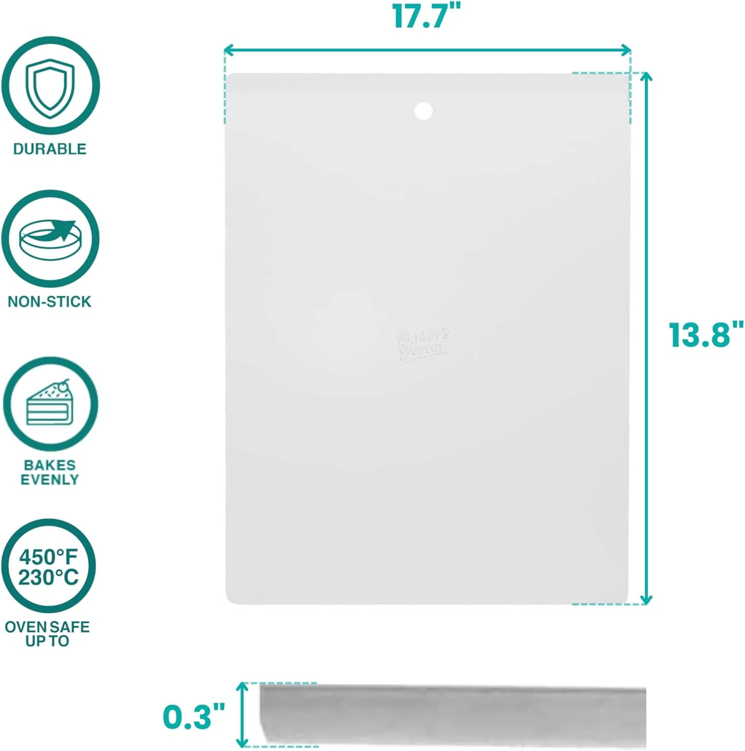 Commercial Grade Natural Pure Aluminum Cookie Sheet Extra Thick