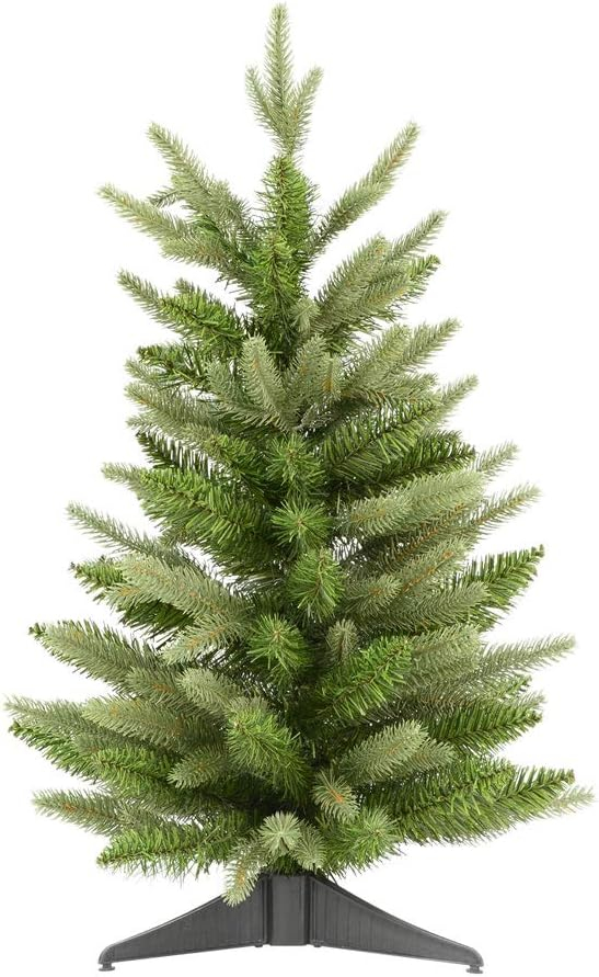 Vickerman 24" Fraser Fir Artificial Christmas Tree, Unlit - Faux Table Top Christmas Tree - Seasonal Indoor Home Decor