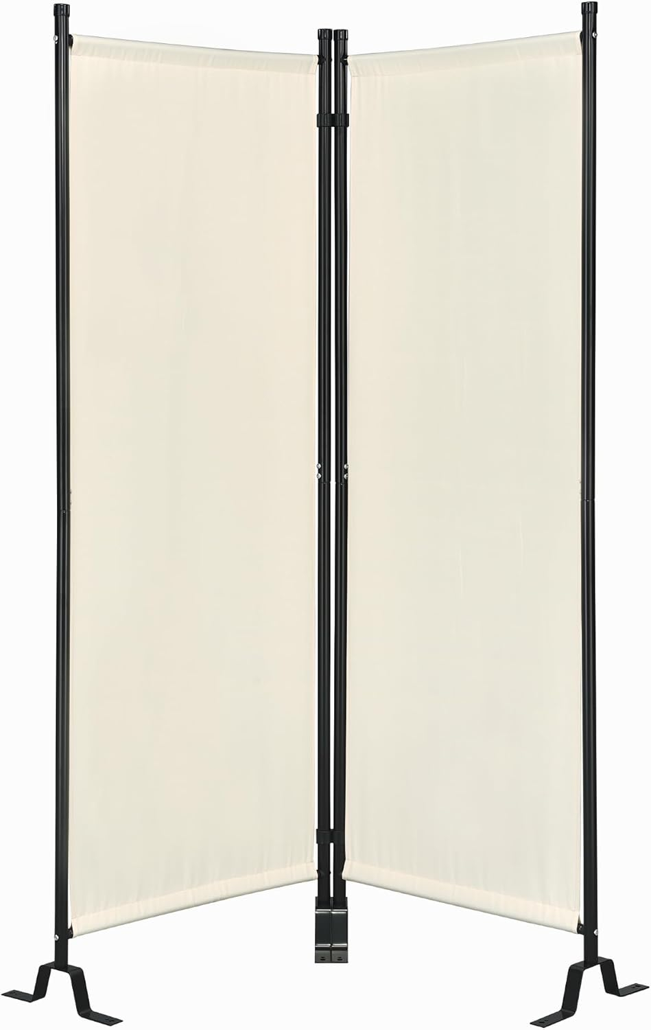 Proman Products FS17182 Galaxy II Indoor/Outdoor Room Divider (2-Panels, 24" with Panel), Water Repellent Fabric, Metal Frame, 50.25" W x 12" D x 71" H, Beige