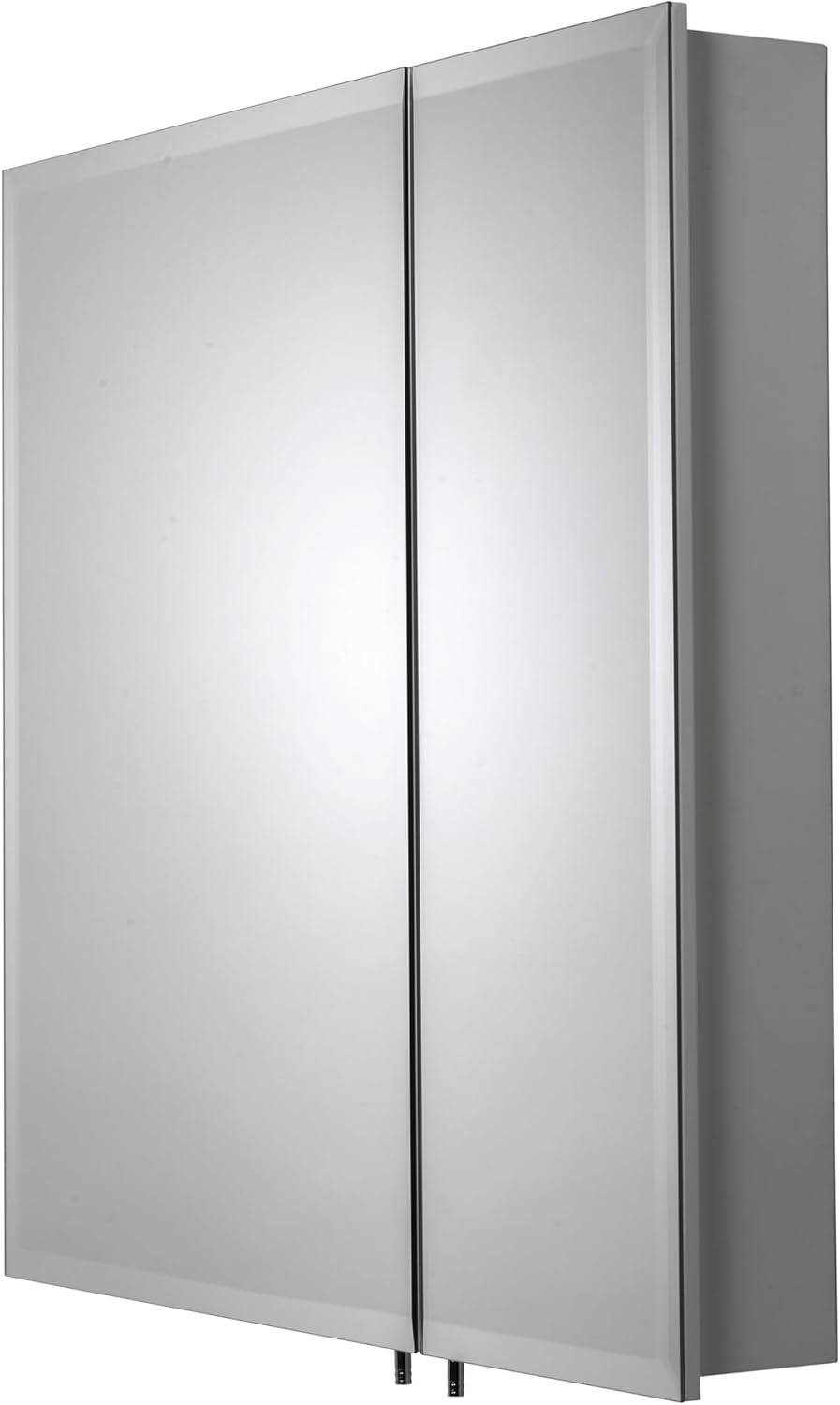 Croydex 30-in x 30-in Surface Mount White Steel Mirrored Square Medicine Cabinet
