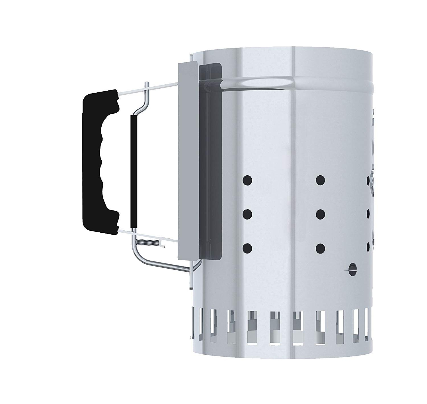 Char-Griller Charcoal Chimney Starter, 9586, Silver