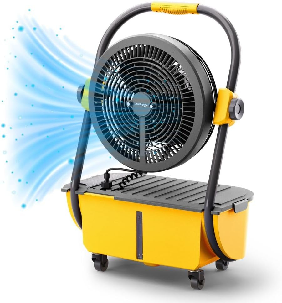 Turbro Cordless Misting Fan 19" 3 Speed 120° Oscillation Portable Electric Household Type