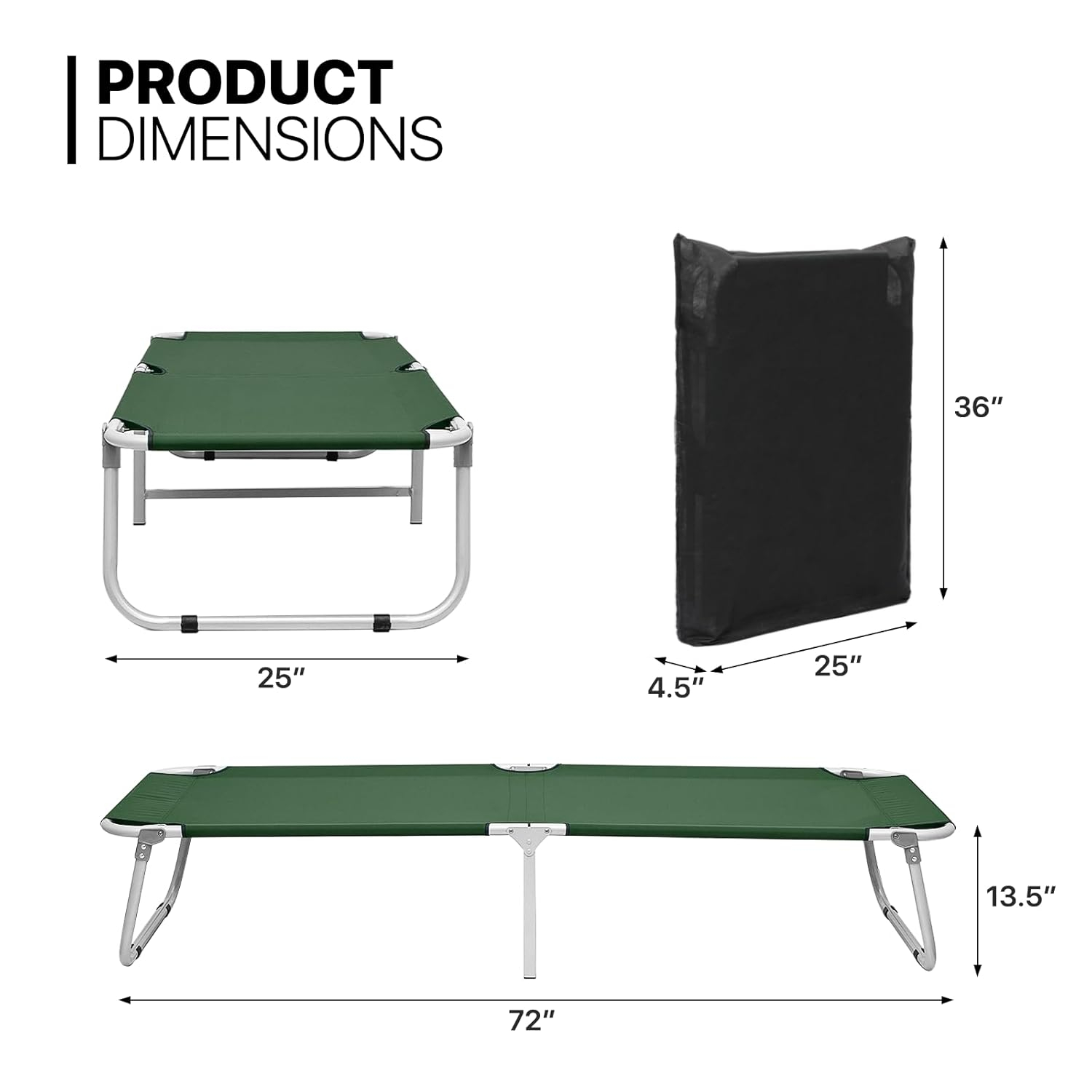 MoNiBloom Lightweight Folding Camping Cot Bed, Ultralight Folding Portable Compact Cots for Outdoor Travel Base Camp Hiking Mountaineering Lightweight Backpacking, Weight Capacity 195 lbs, Blue