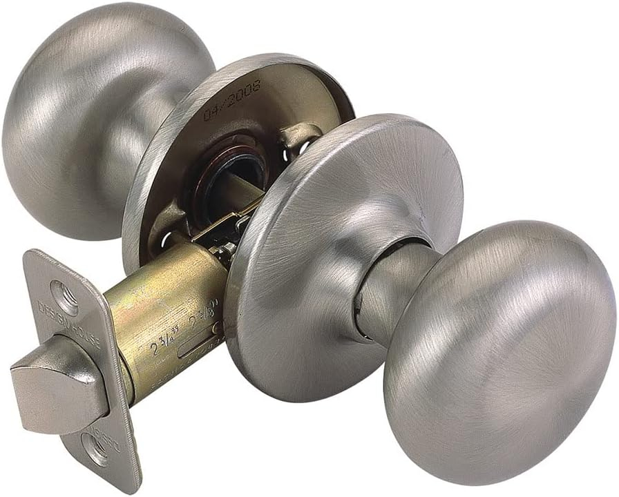 Design House 753301 Cambridge 2-Way Adjustable Passage Door Knob, Satin Nickel