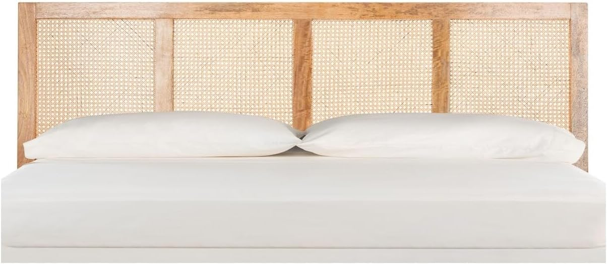 SAFAVIEH Vienna Cane Farmhouse Wood Headboard, King, Natural