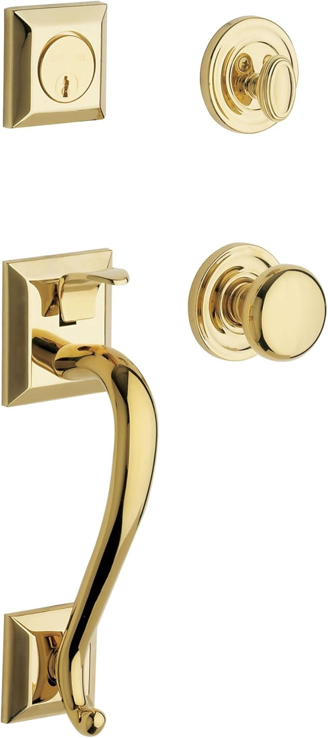 Baldwin 85320.Entr Madison Sectional Single Cylinder Keyed Entry Handleset - Brass