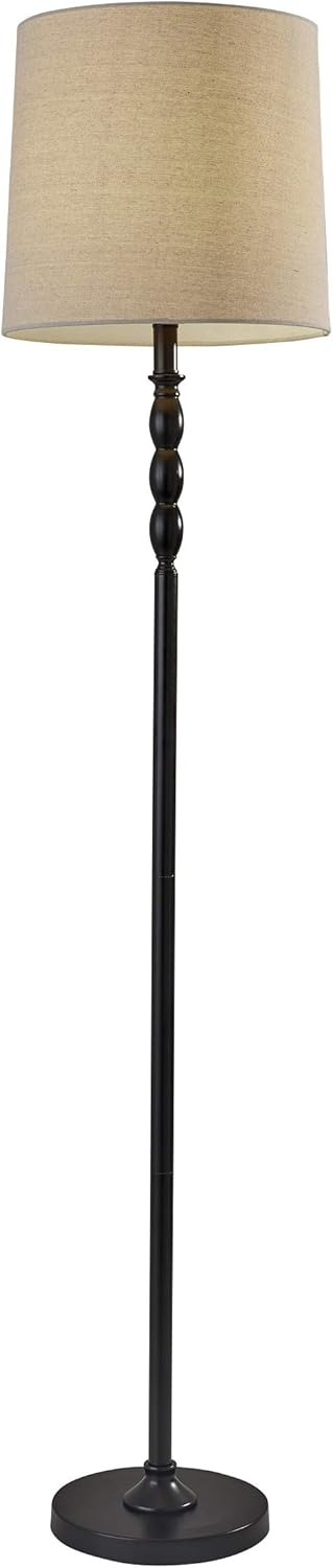 Simplee Adesso William Floor Lamp, Black