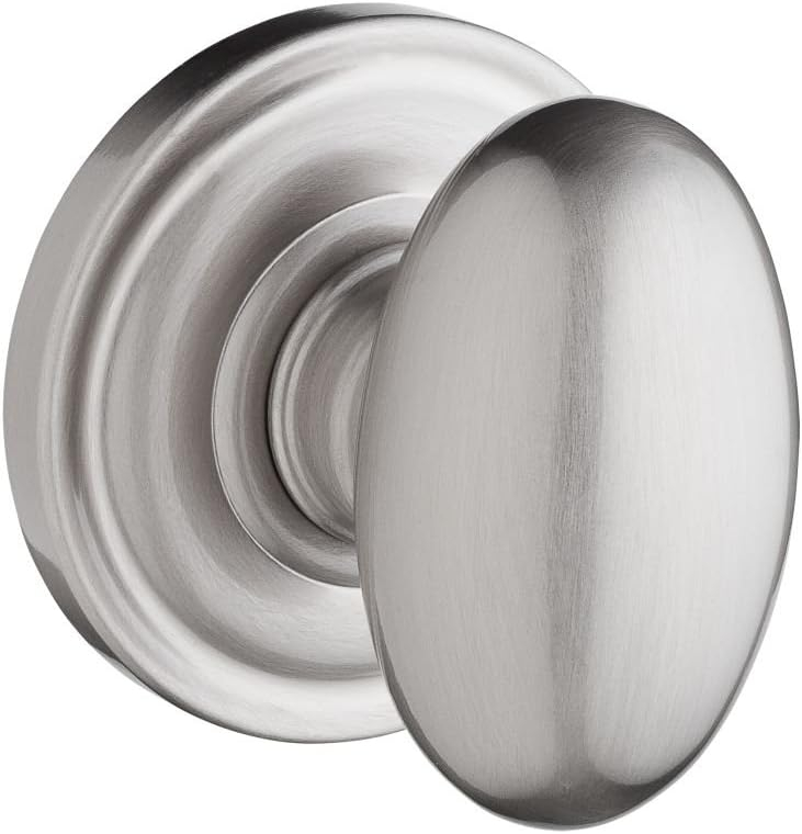 Ellipse Privacy Door Knob with Traditional Round Rose