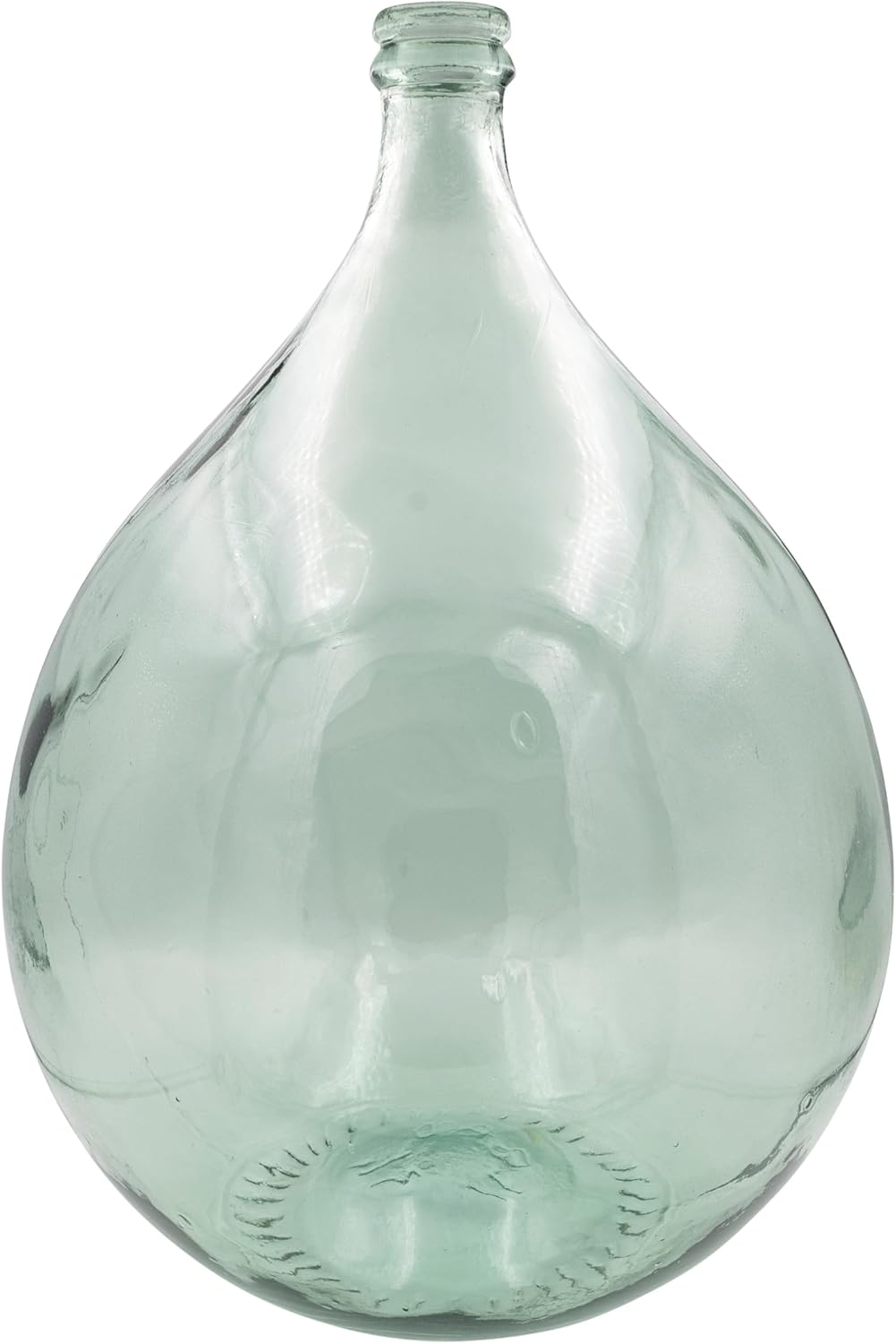 Clear Teardrop Reclaimed Glass Bottle, 22" Tall