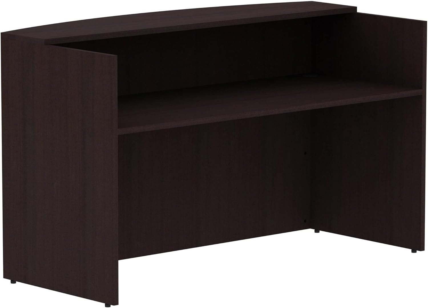 Lorell LLR18264 72 in. Reception Laminate Desk, Espresso