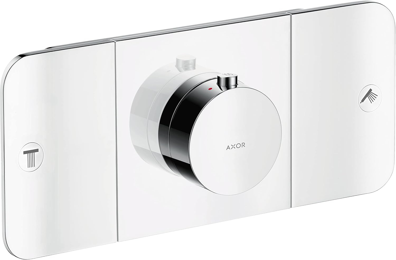 Modern 3-Handle 3" Wide Thermostatic Shower Valve Trim