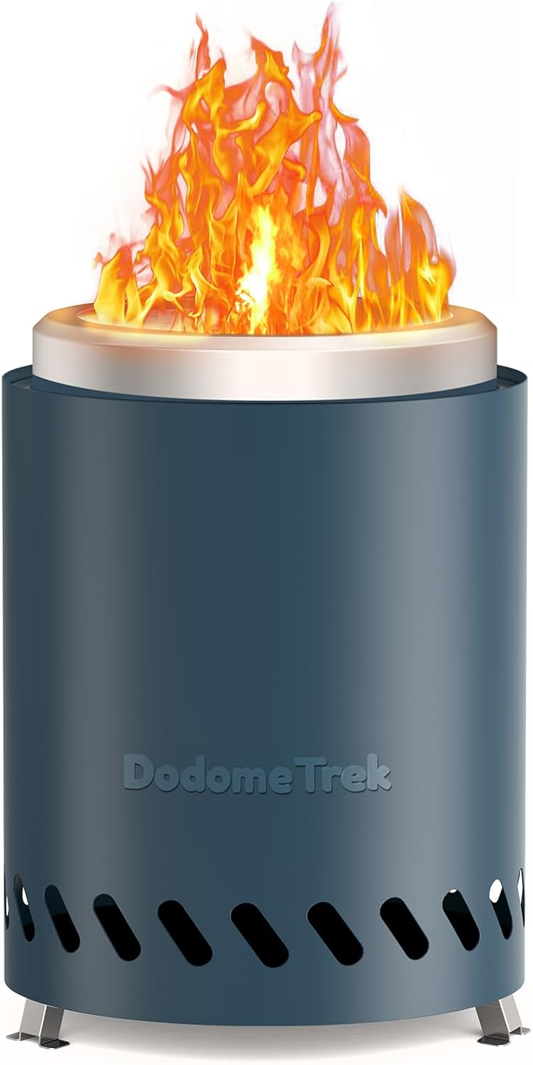 5.5inch Mini Fire Pit for Table, Small Tabletop Fire Pit , Outdoor Fire Pit Tabletop with Carry Bag,Stainless Steel, Blue