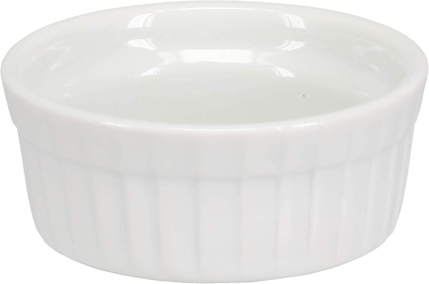 Set of 12 White Porcelain Round Ramekins with Lids