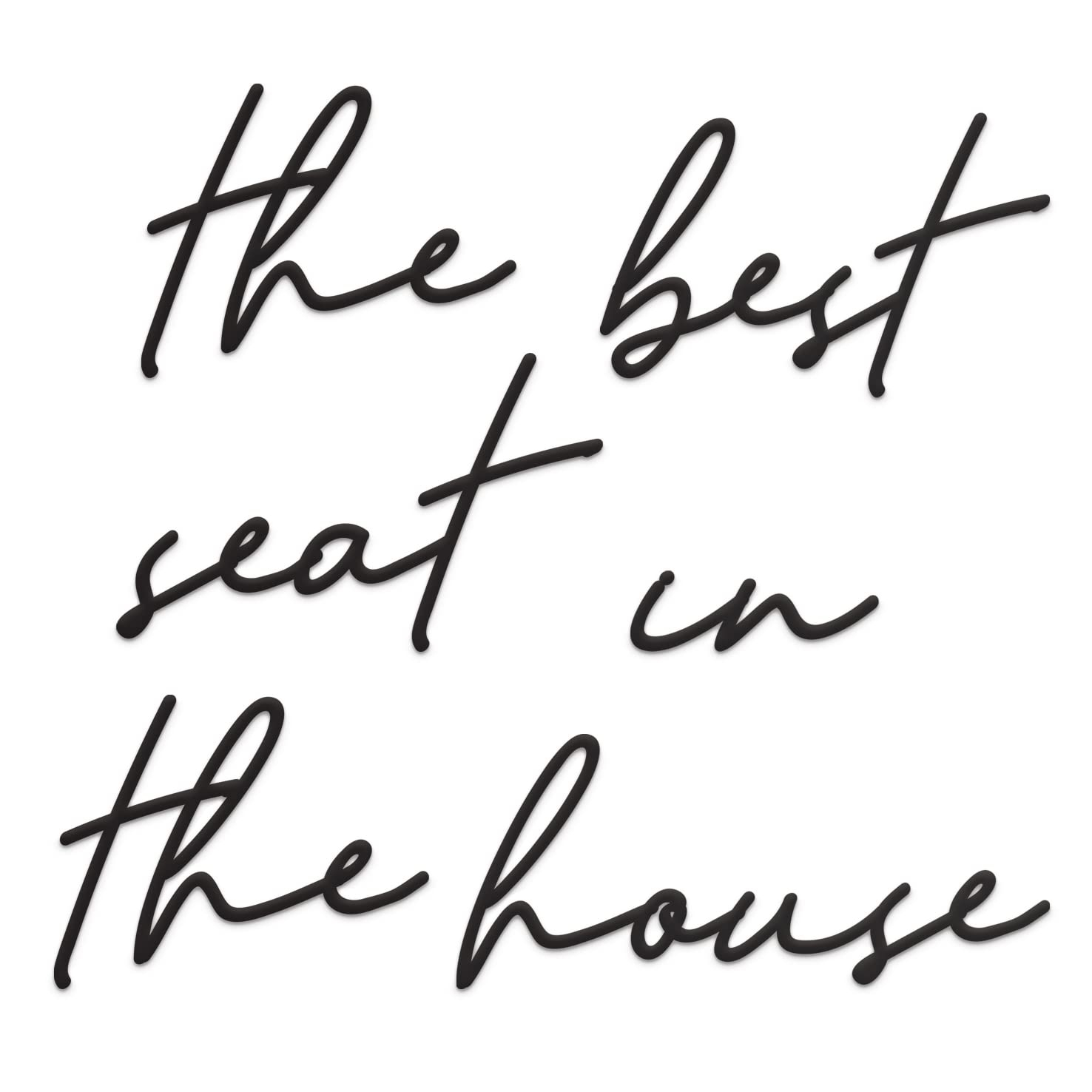 Vivegate The Best Seat In The House Bathroom Metal Wall Decor - 16"X16" Black Modern Please Seat Yourself Metal bathroom sign For Hanging Home Please Seat Yourself Wall Décor (BESTSEAT)