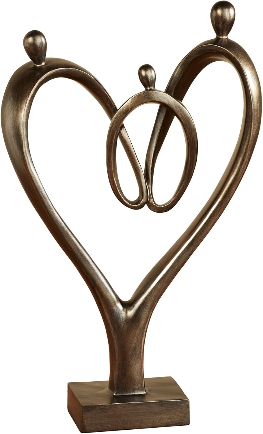 Heartfelt Family Table Sculpture Bronze Bronze