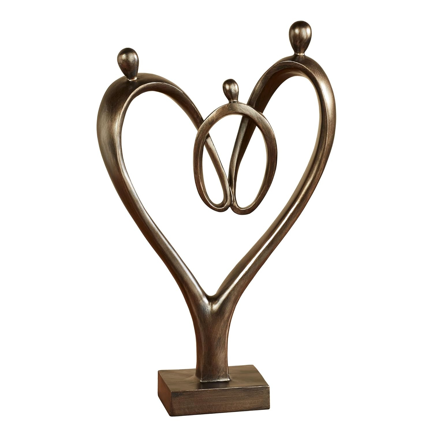 Heartfelt Family Table Sculpture Bronze Bronze