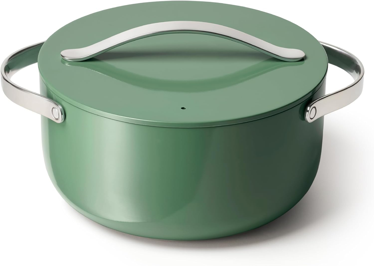 Caraway Home 6.5qt Dutch Oven with Lid Sage: Ceramic Nonstick Cookware, Stainless Steel Handle, Hand Wash