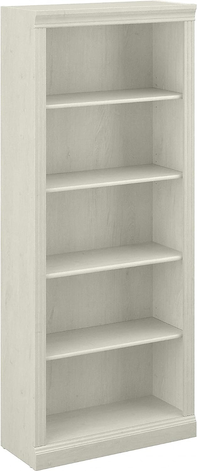 Saratoga Tall 5 Shelf Bookcase in Linen White Oak - Engineered Wood