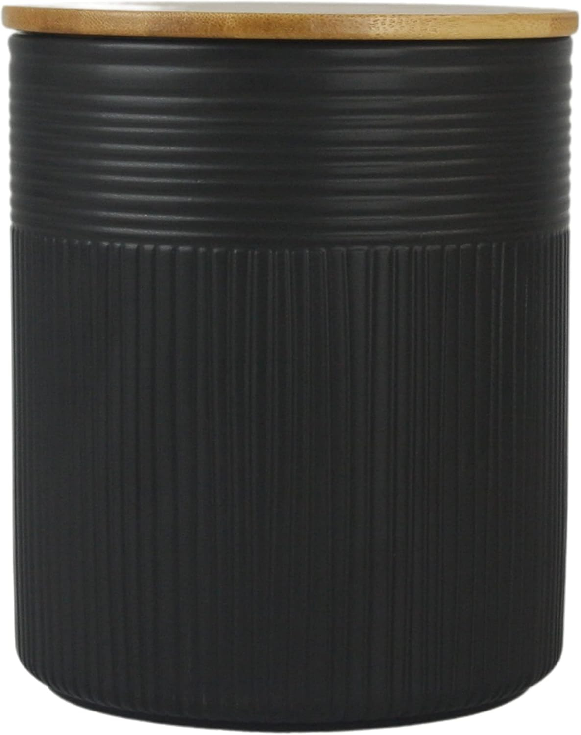 10 Strawberry Street CAN3-LUCA-MB 3 Piece Luca Matte Black Embossed Canister Set