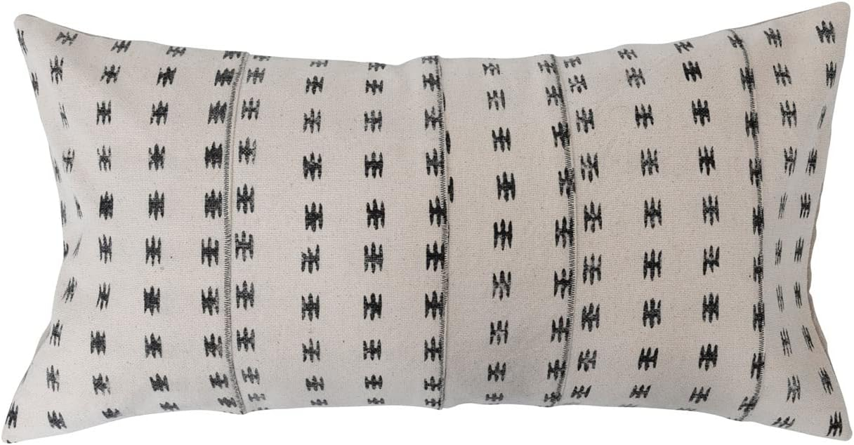 Geometric Cotton Reversible Throw Pillow