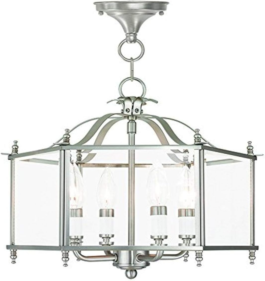Livex Lighting Livingston 4 - Light Pendant in  Brushed Nickel