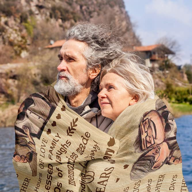 50th Anniversary Blanket Gifts, Golden 50th Wedding Anniversary Couple Gifts for Husband, Wife, Dad, Mom, Grandpa, Grandma, Grandparents, 50 Years of Marriage Gift Blanket 60"X 50"