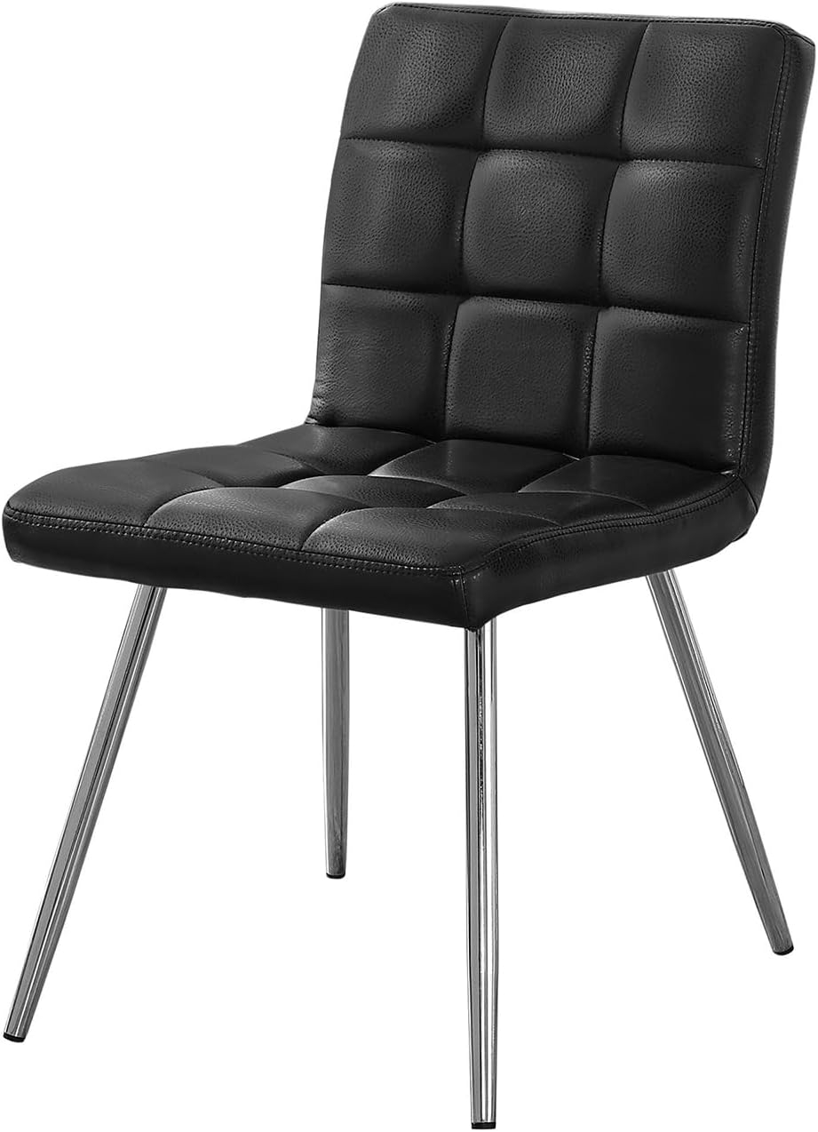 Dining Chair Set Of 2 Side Upholstered Kitchen Pu Leather Look White