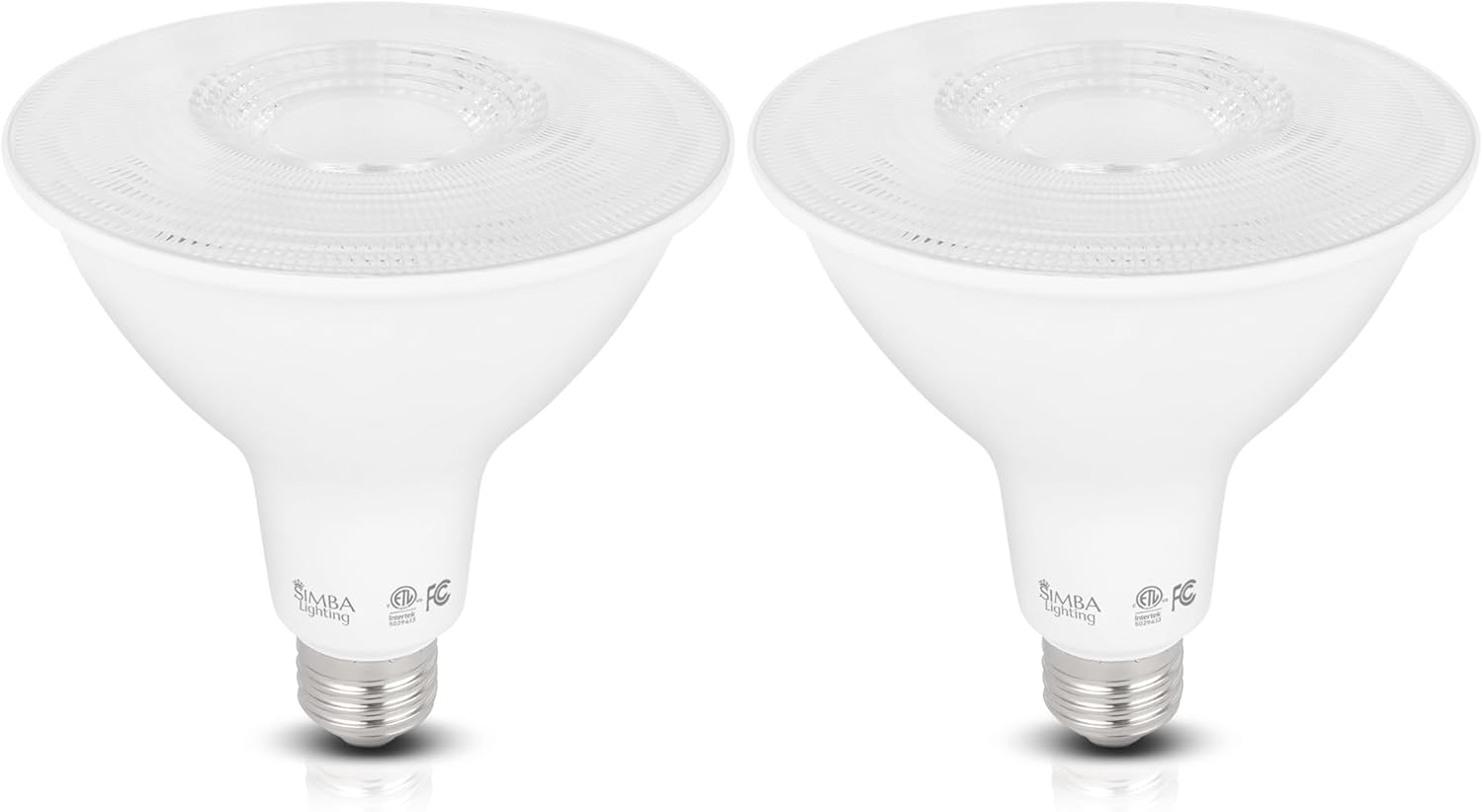 Simba Lighting LED PAR38 18W 38 Spotlight ETL Listed 180W Replacement Bulbs 120V Dimmable E26 5000K Daylight 2-Pack