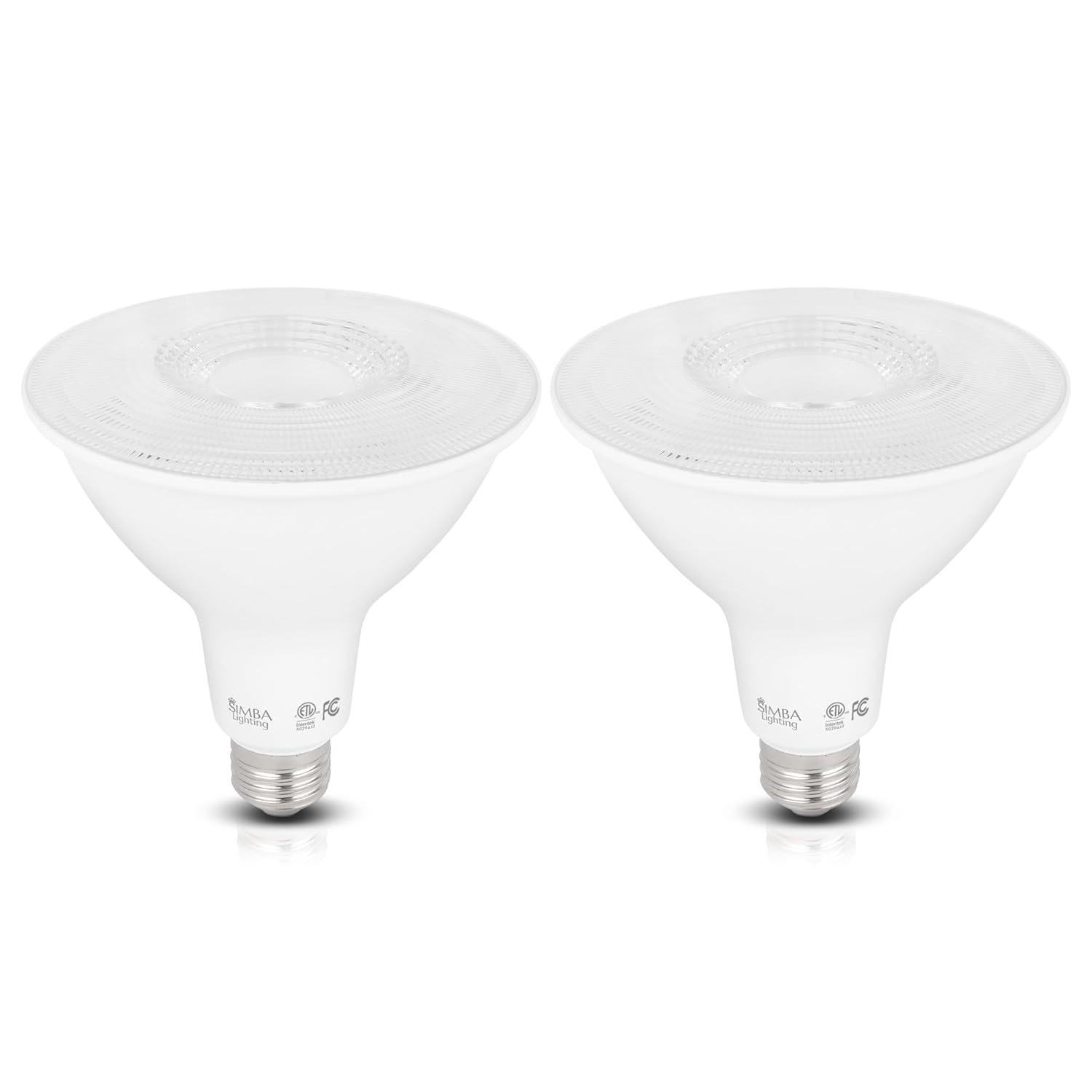 Simba Lighting LED PAR38 18W 38 Spotlight ETL Listed 180W Replacement Bulbs 120V Dimmable E26 5000K Daylight 2-Pack