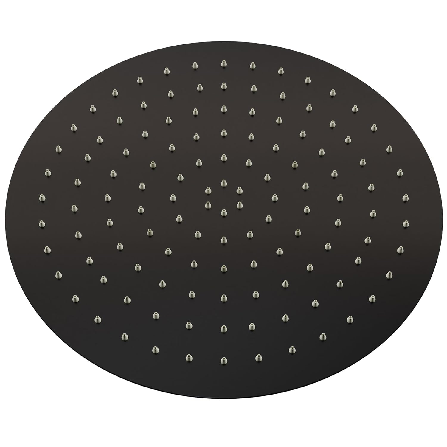 1-Spray Patterns with 2.5 GPM 12 in. Round Wall Mount Rain Fixed Shower Head in Matte Black