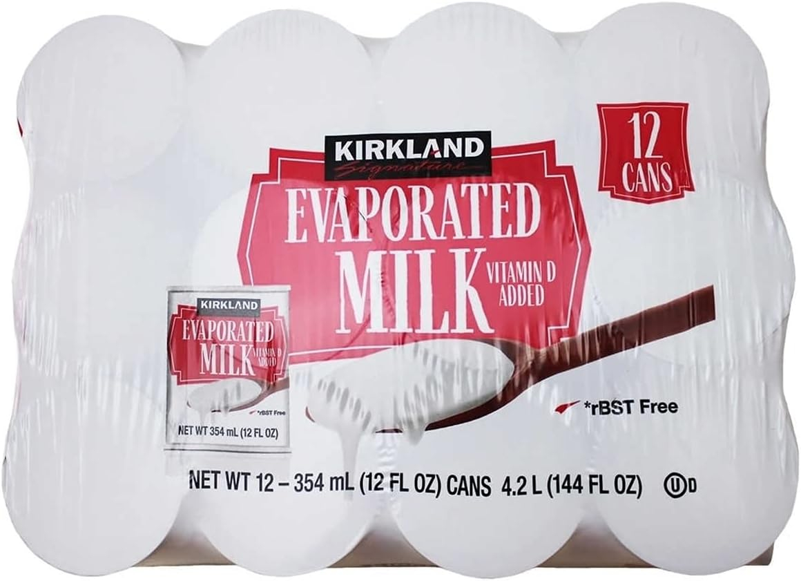 Kirkland Signature Evaporated Milk 12 Fluid Ounce (12 Count)