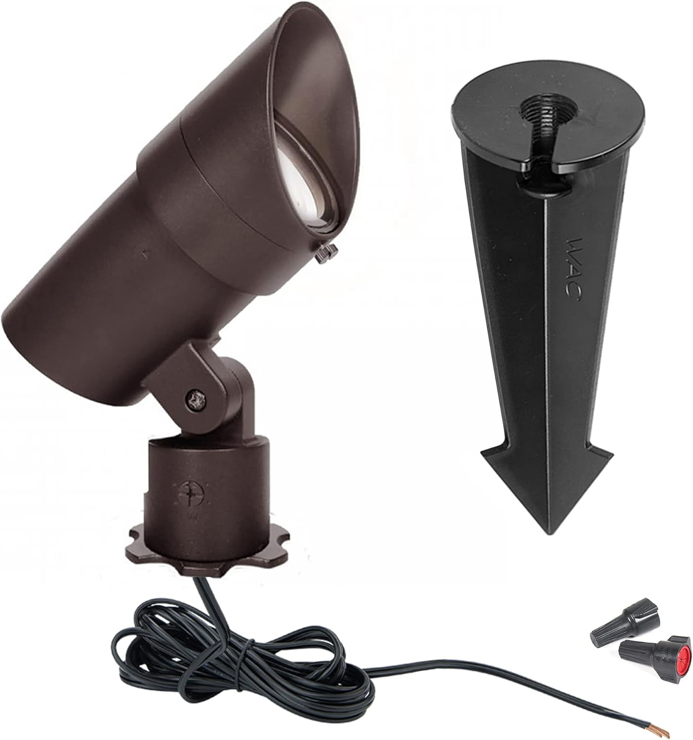 WAC Landscape Lighting, LED 12V Large Size Accent Light with Adjustable Beam Angle and Integral Brightness Control 740-2300 Lumens 2700K Warm Built-in LED in Bronze
