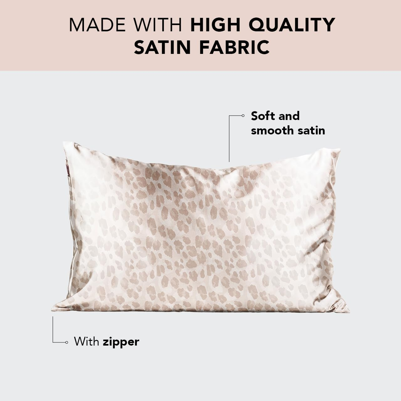 Kitsch Satin Pillowcase, Modern, Standard, 1 Count