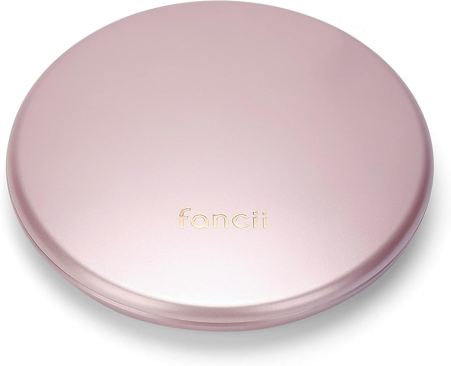 Fancii Taylor LED Lighted Travel Makeup Mirror, Rechargeable with 10x/1x Magnifying & 3 Light Settings - Compact, Portable, Large 5” Wide Hand Mirror for Handbag and Purses (Rose Gold)