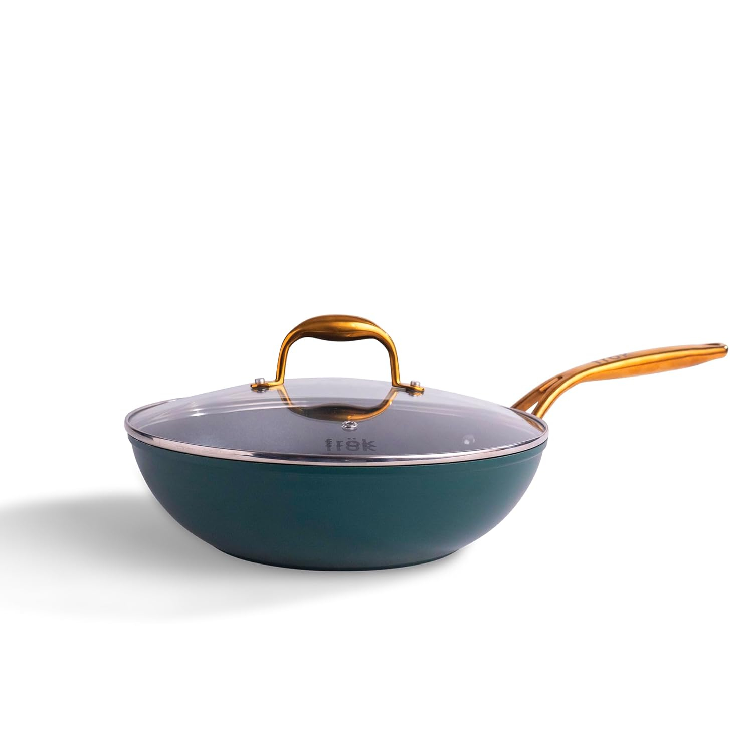 frök Frök Non-Stick Fry Pan Meets Wok With Lid, 11-Inch, Black & Silver