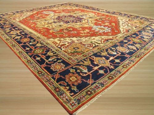 EORC Rust Hand-Knotted Wool Traditional Oriental Rug - Timeless Elegance and Luxurious Craftsmanship