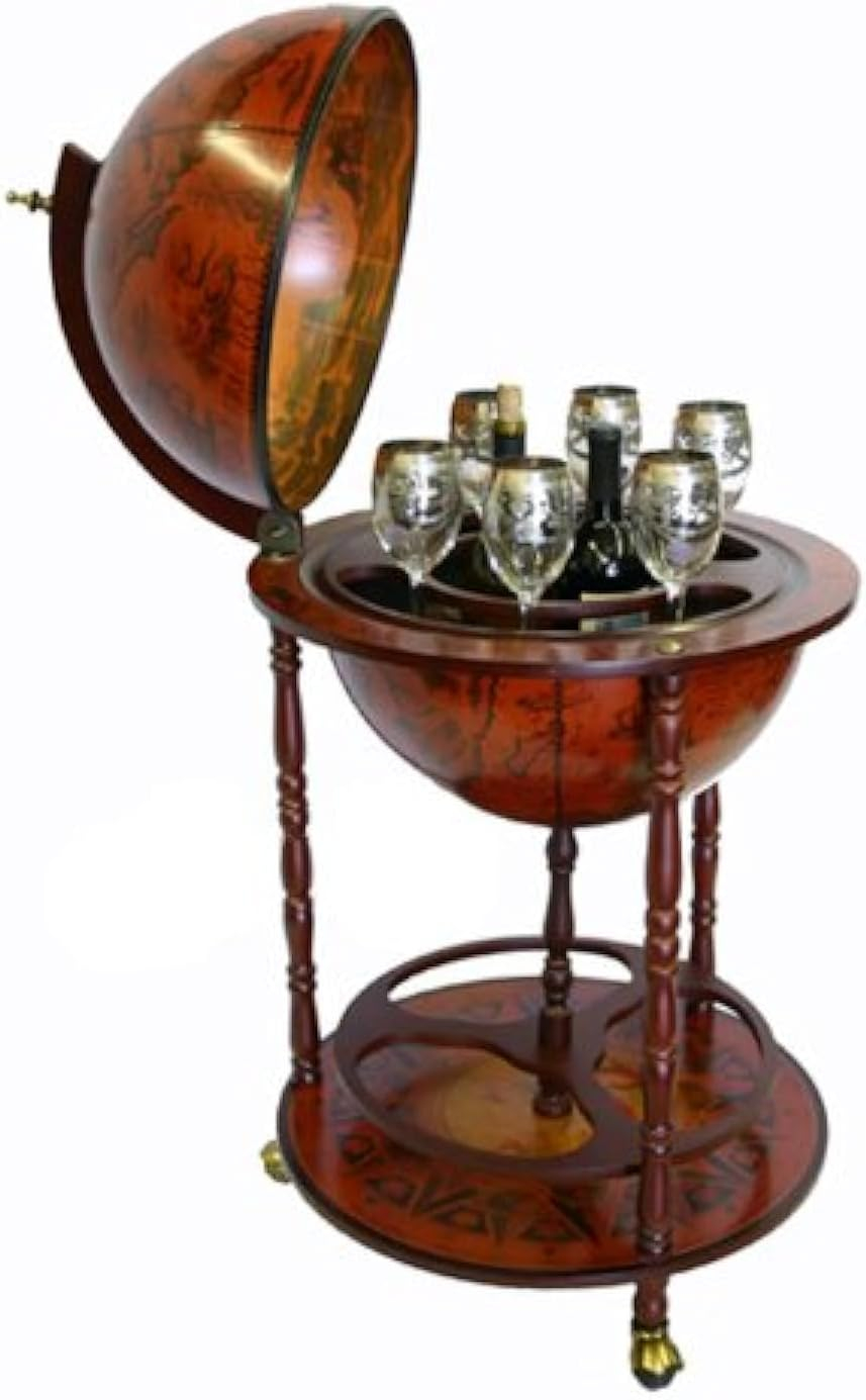 Sixteenth-Century Italian Replica Mahogany Globe Bar