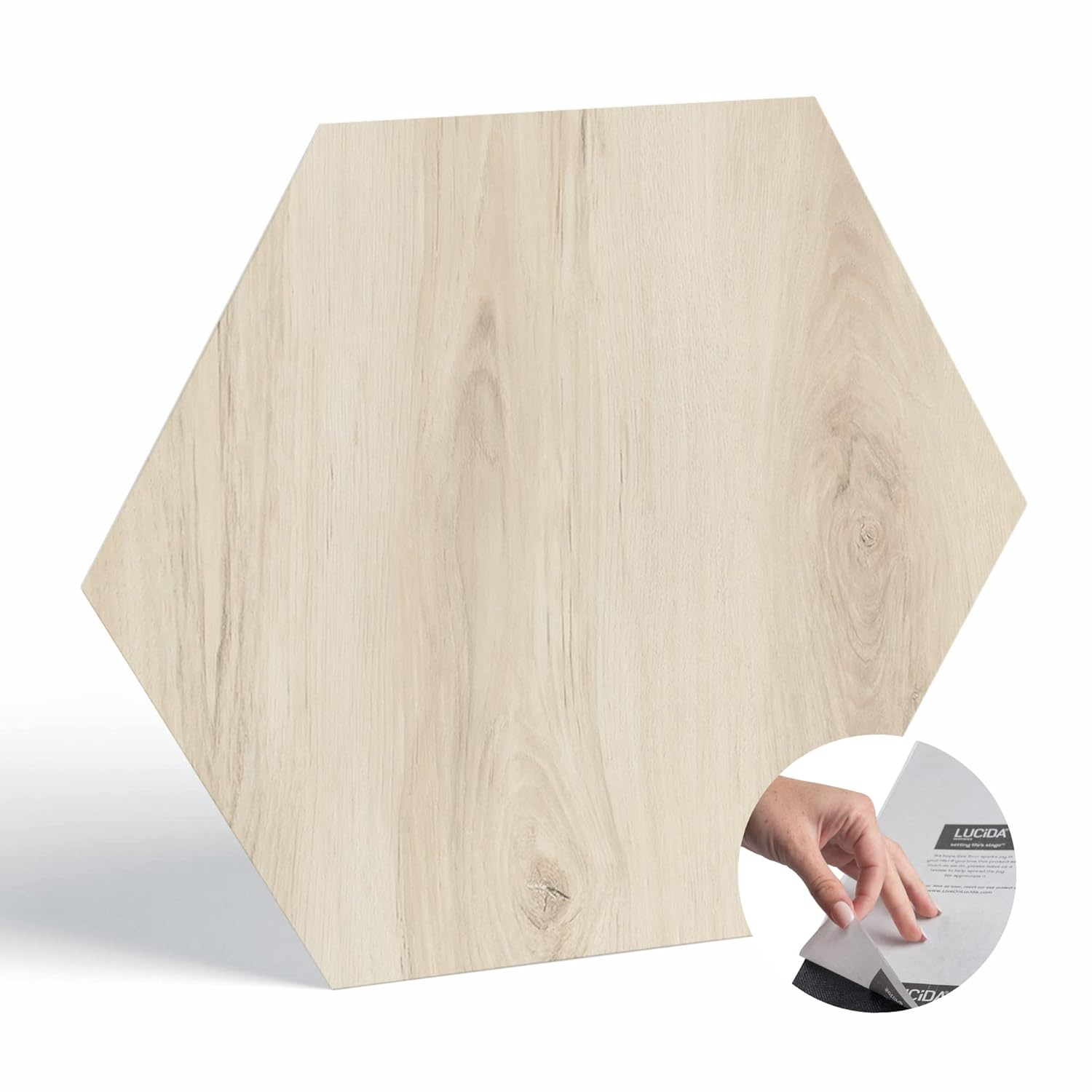 BaseCore Hex Pistachio 12 MIL x 5.75 in. W Waterproof Peel and Stick Vinyl Plank Flooring (21.5sqft/case)