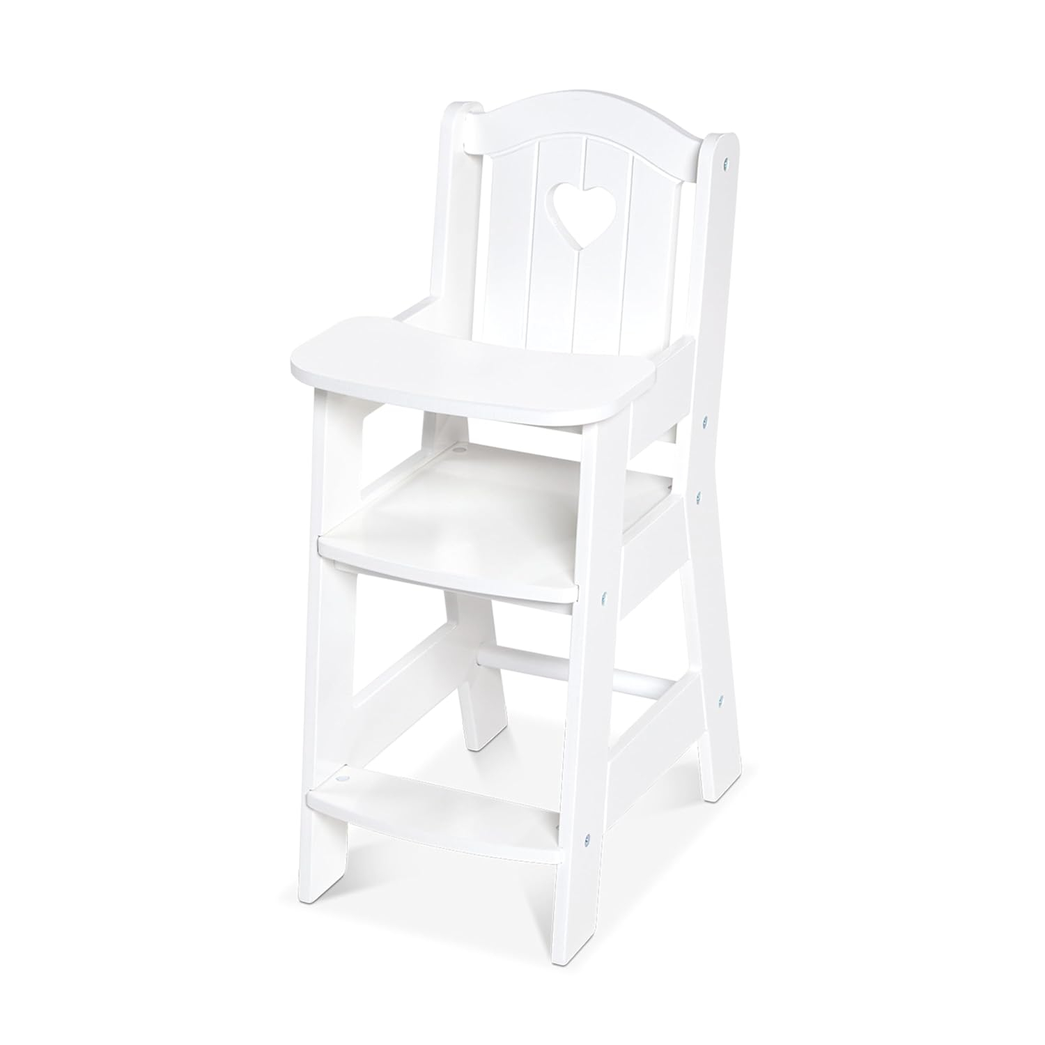 Melissa & Doug Play High Chair - Pretend Play High Chair Baby Doll Accessories,White
