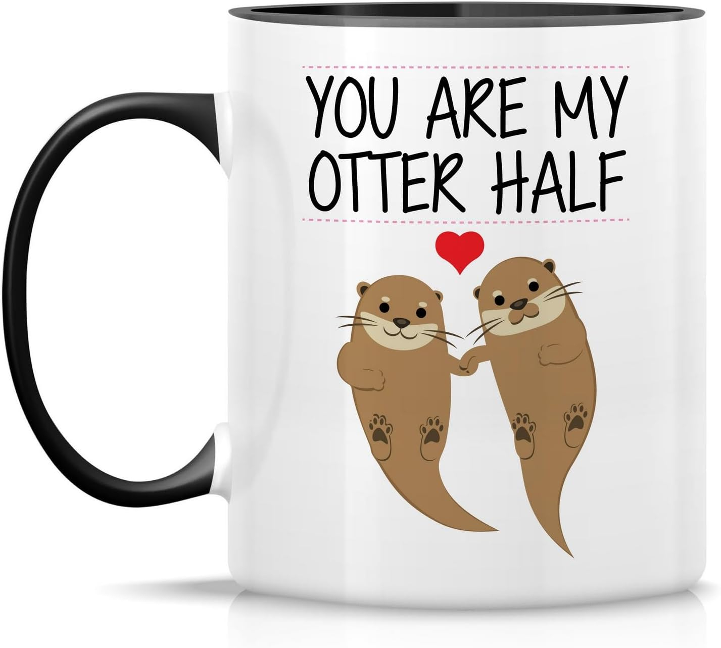 Funny Coffee Mugs 11 Oz, You're My Otter Half Mug Ceramic Coffee Mug Tea Cup Unique Birthday and Holiday Gifts