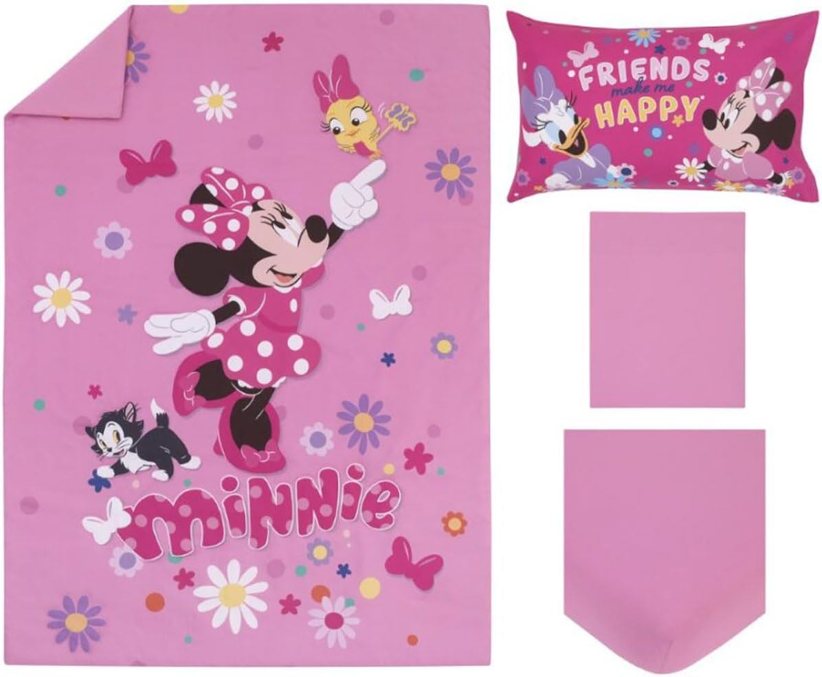 Disney Minnie Mouse 4 Piece Toddler Bedding Set